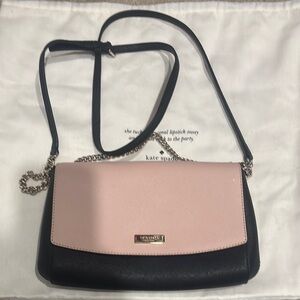 Kate Spade Pink and Black Crossbody Bag with Modern Design